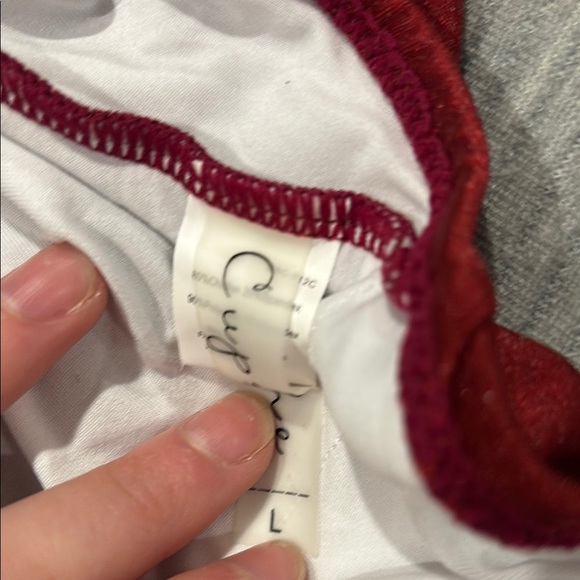 Cup She Red Ruffled One-Piece Swimsuit - Picture 13 of 13